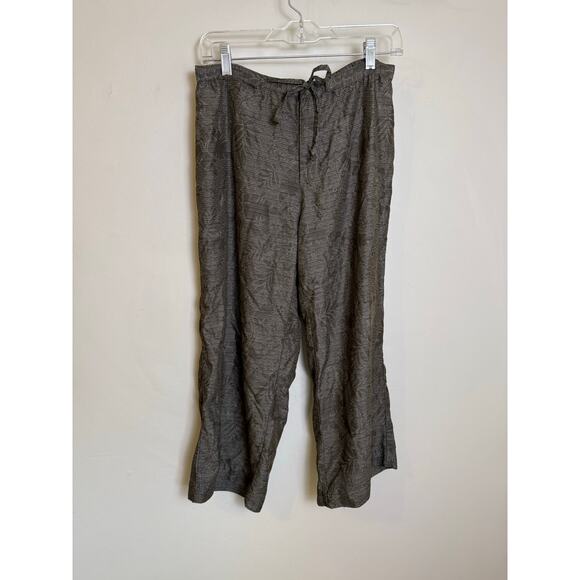 Columbia Women’s Floral Print Brown Drawstring Pants Sz M - Picture 1 of 4